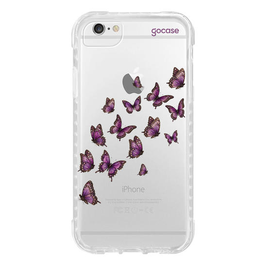 Capinha para celular  Borboletas Cristal Lilás