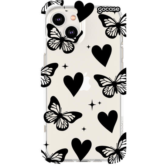 Capinha para celular  Borboletas e Corações