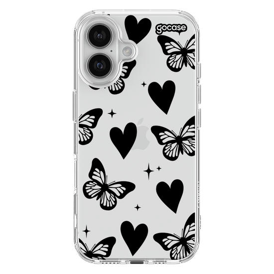 Capinha para celular  Borboletas e Corações