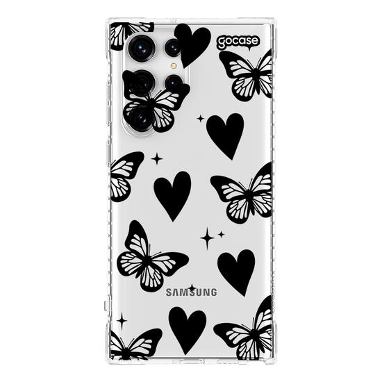 Capinha para celular  Borboletas e Corações