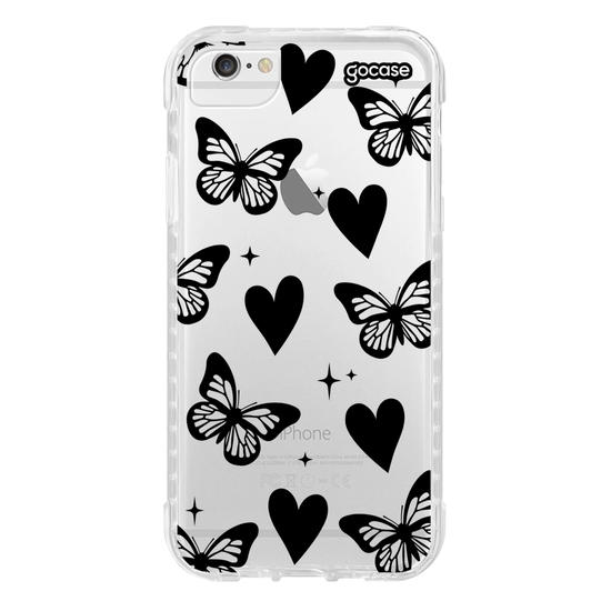 Capinha para celular  Borboletas e Corações