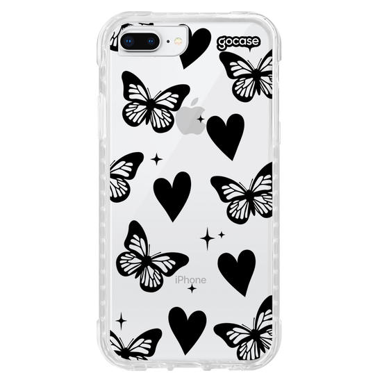 Capinha para celular  Borboletas e Corações