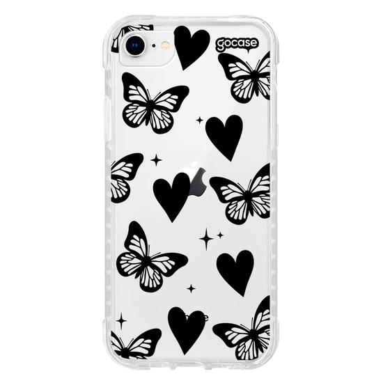 Capinha para celular  Borboletas e Corações