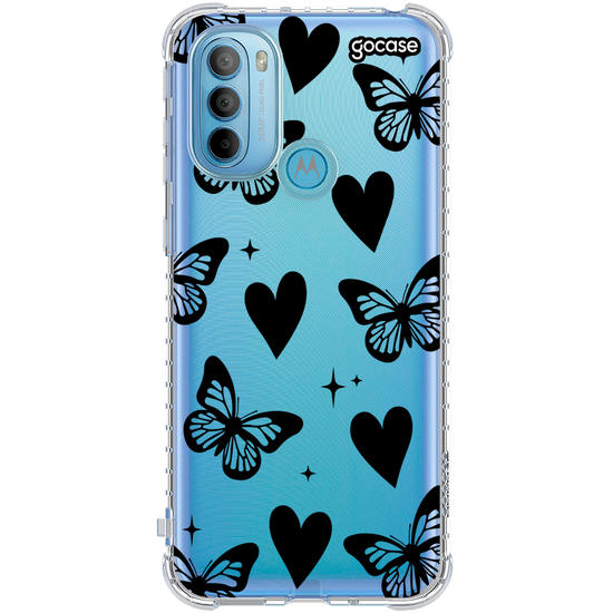 Capinha para celular  Borboletas e Corações