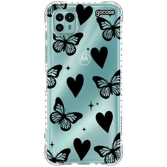 Capinha para celular  Borboletas e Corações