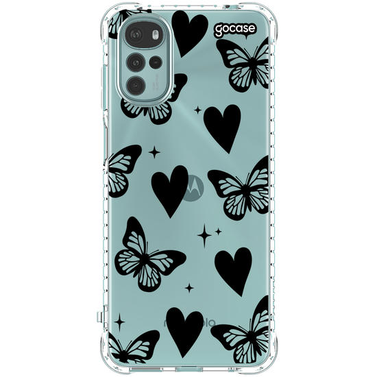 Capinha para celular  Borboletas e Corações