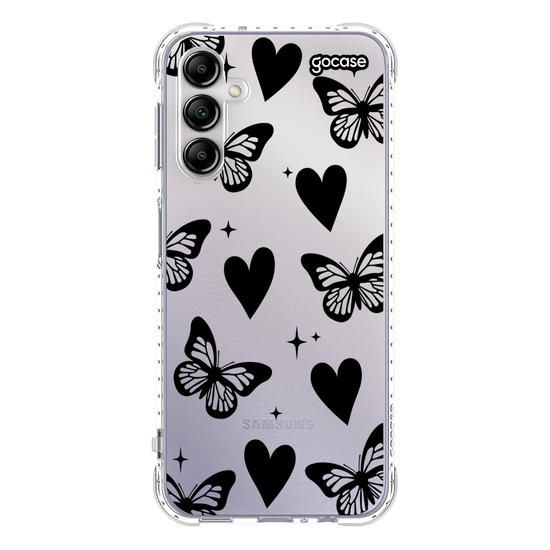 Capinha para celular  Borboletas e Corações