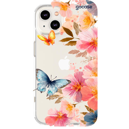 Capinha para celular  Borboletas e Flores