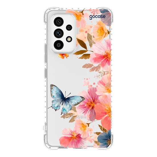 Capinha para celular  Borboletas e Flores