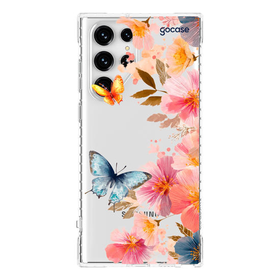 Capinha para celular  Borboletas e Flores