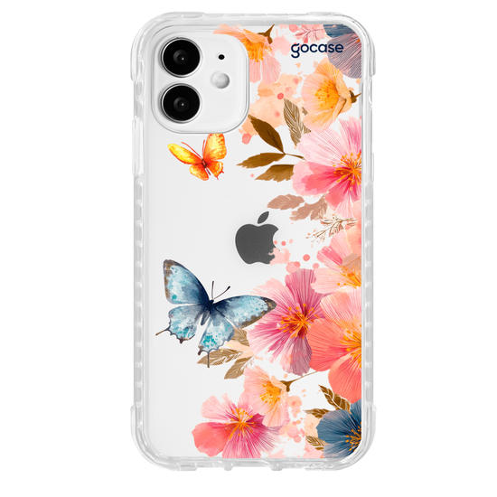Capinha para celular  Borboletas e Flores