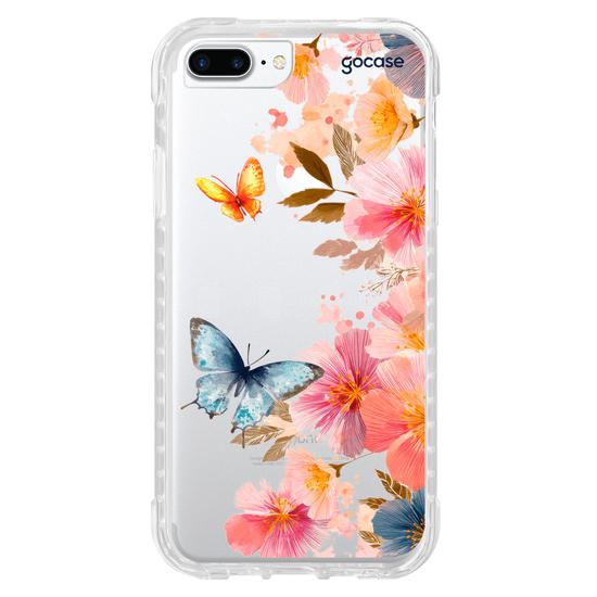 Capinha para celular  Borboletas e Flores