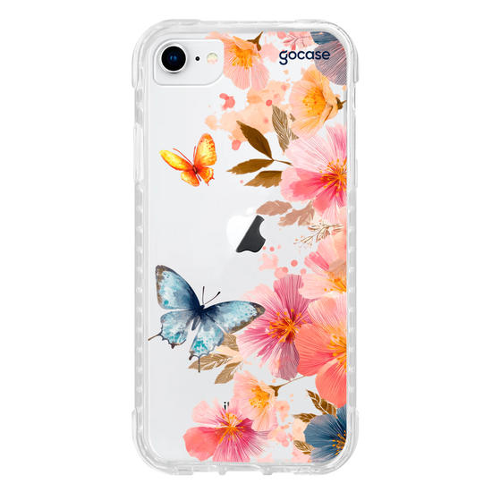 Capinha para celular  Borboletas e Flores