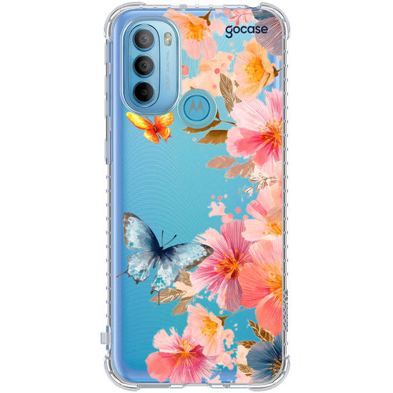 Capinha para celular  Borboletas e Flores