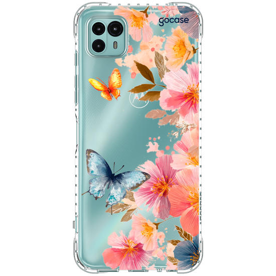 Capinha para celular  Borboletas e Flores