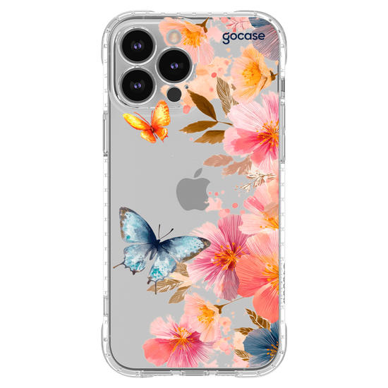 Capinha para celular  Borboletas e Flores