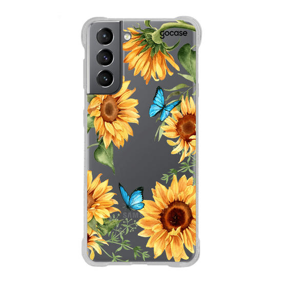 Capinha para celular Borboletas e Girassóis