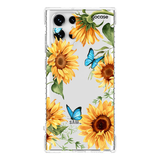 Capinha para celular Borboletas e Girassóis