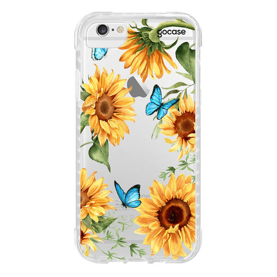 Capinha para celular Borboletas e Girassóis