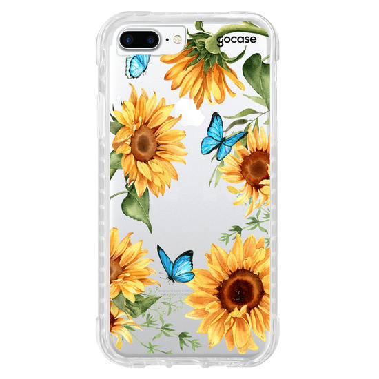 Capinha para celular Borboletas e Girassóis