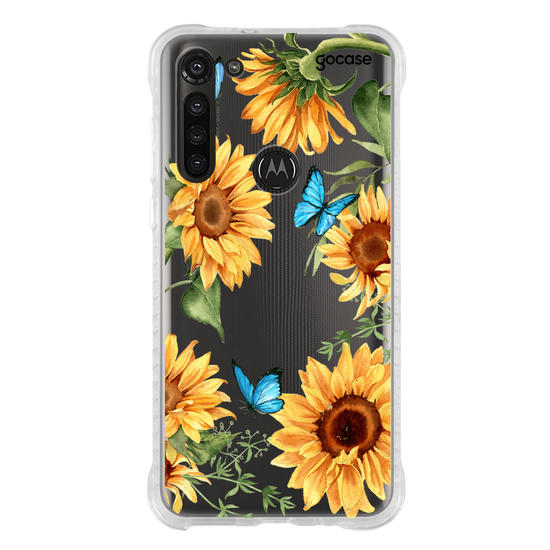 Capinha para celular Borboletas e Girassóis