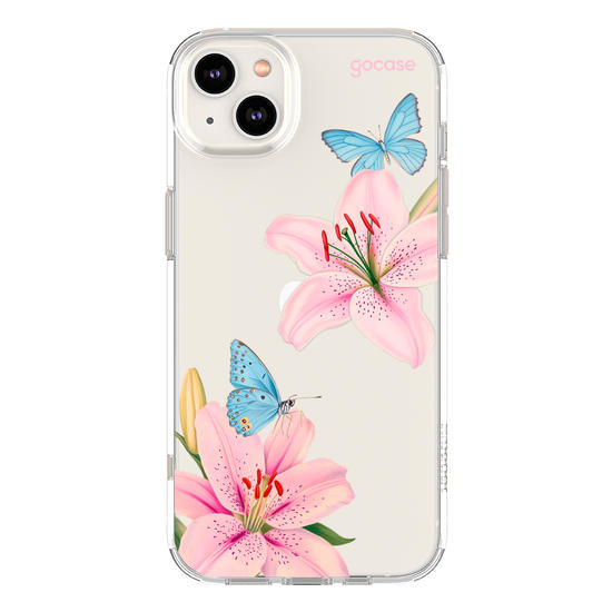 Capinha para celular  Borboletas e Lírios