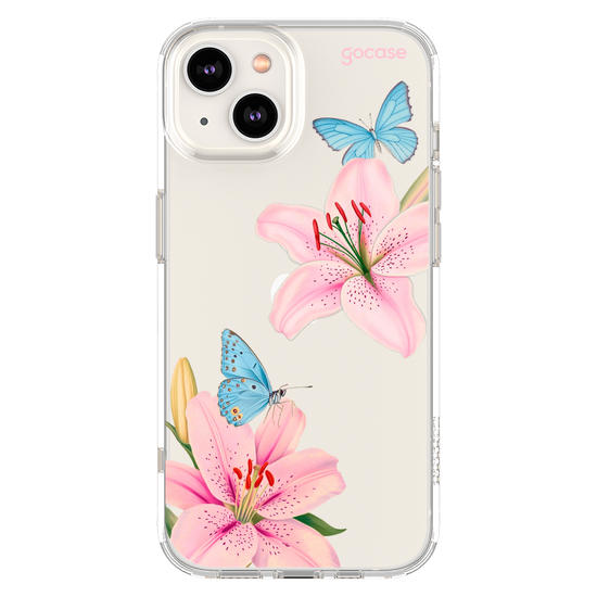 Capinha para celular  Borboletas e Lírios