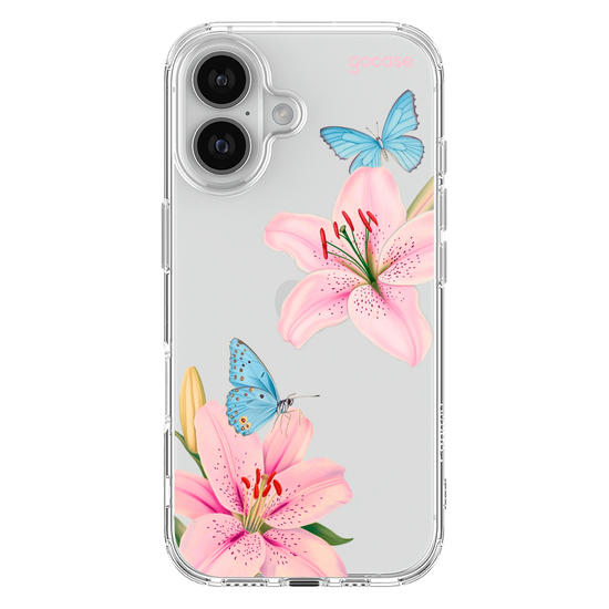 Capinha para celular  Borboletas e Lírios
