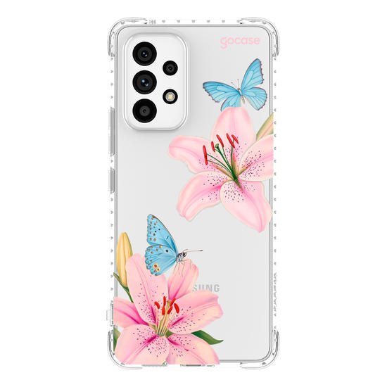 Capinha para celular  Borboletas e Lírios