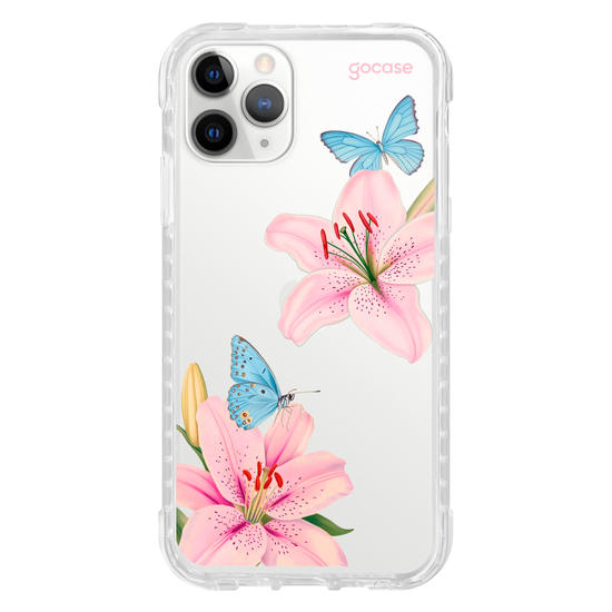 Capinha para celular  Borboletas e Lírios
