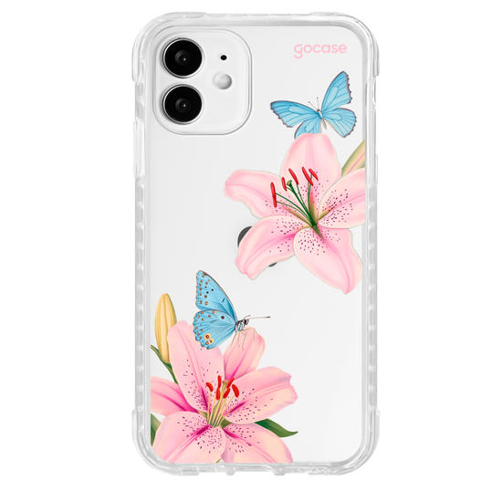 Capinha para celular  Borboletas e Lírios