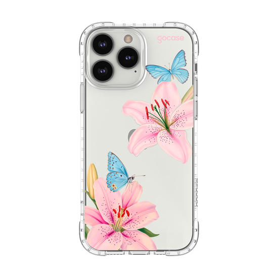 Capinha para celular  Borboletas e Lírios