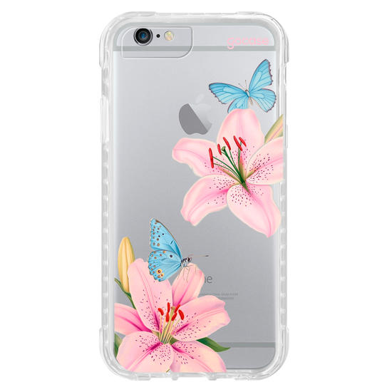 Capinha para celular  Borboletas e Lírios