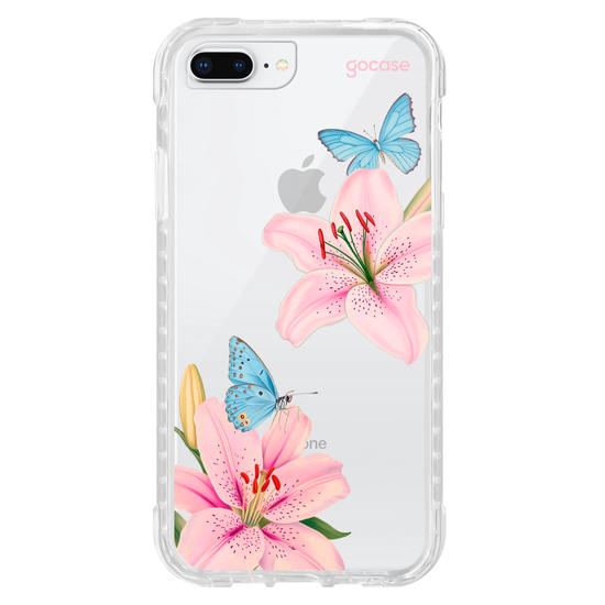 Capinha para celular  Borboletas e Lírios