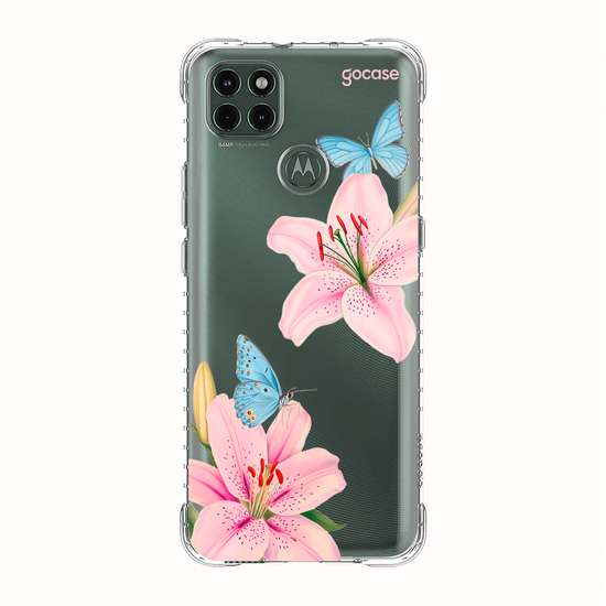 Capinha para celular  Borboletas e Lírios