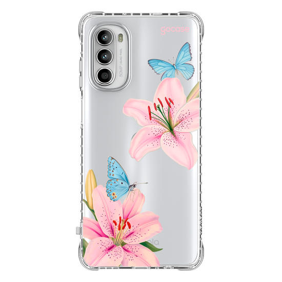 Capinha para celular  Borboletas e Lírios