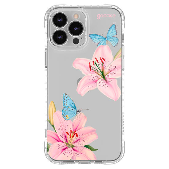 Capinha para celular  Borboletas e Lírios