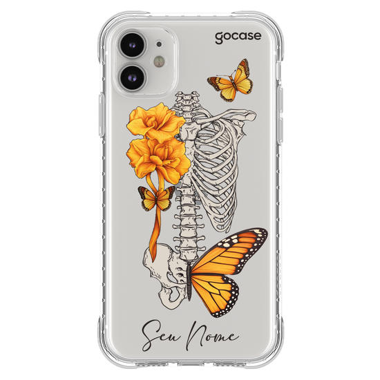 Capinha para celular Borboletas e Ossos