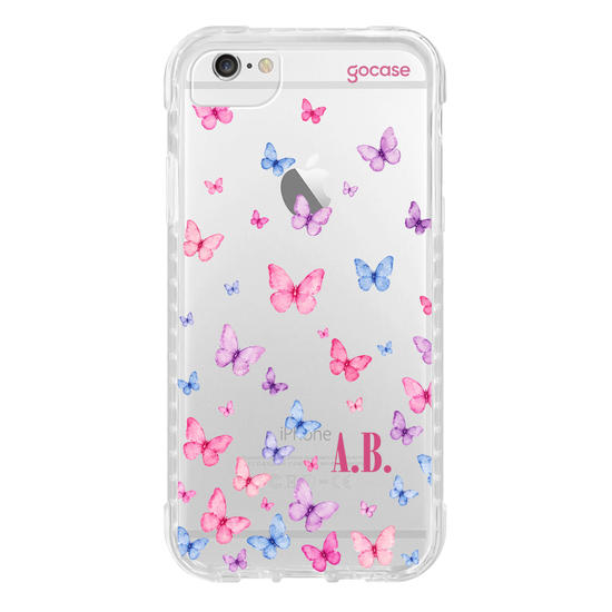 Capinha para celular  Borboletas Flutuantes Pastel