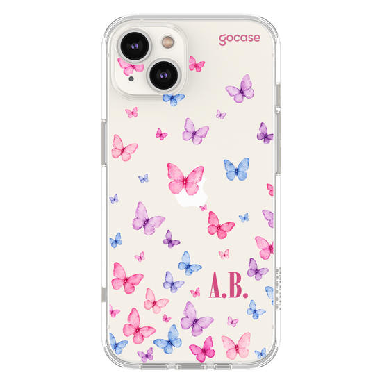 Capinha para celular  Borboletas Flutuantes Pastel