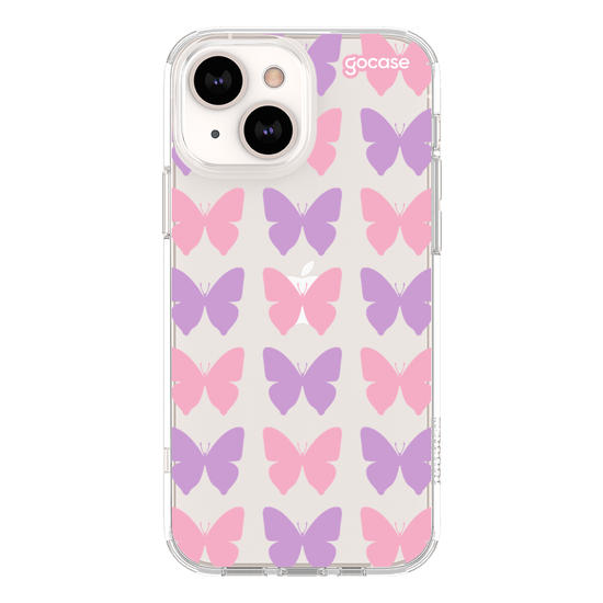 Capinha para celular Borboletas Lilás e Rosa