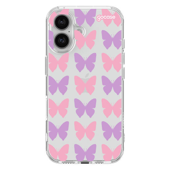 Capinha para celular  Borboletas Lilás e Rosa