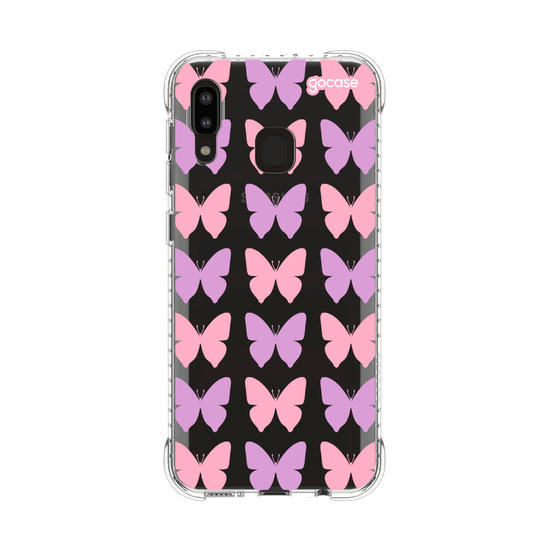 Capinha para celular  Borboletas Lilás e Rosa