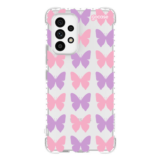 Capinha para celular  Borboletas Lilás e Rosa