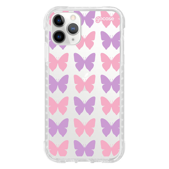 Capinha para celular  Borboletas Lilás e Rosa
