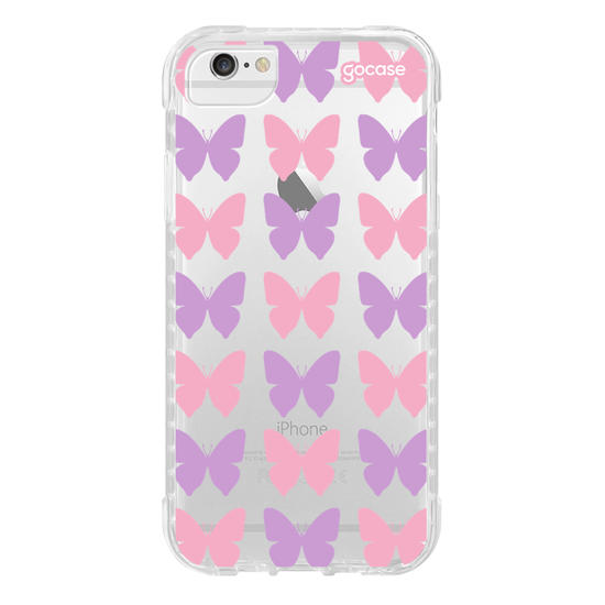 Capinha para celular  Borboletas Lilás e Rosa