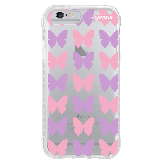 Capinha para celular  Borboletas Lilás e Rosa