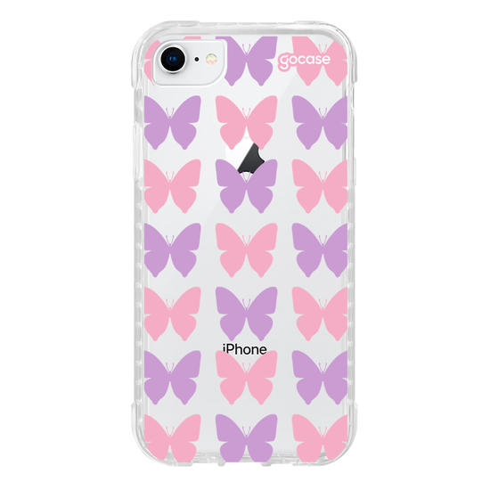 Capinha para celular  Borboletas Lilás e Rosa