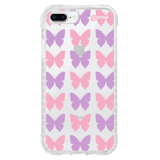 Capinha para celular  Borboletas Lilás e Rosa