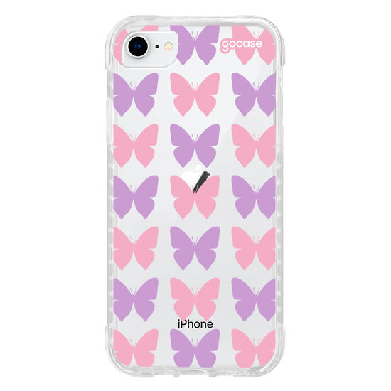 Capinha para celular  Borboletas Lilás e Rosa